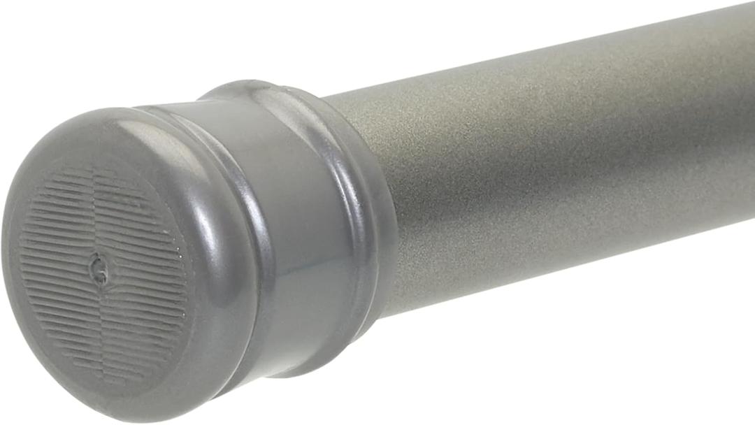 Zenna Home Curtain Adjustable Tension Shower Rod, 44" to 72", Brushed Nickel