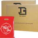 [Limited-Time Deal] 80 Pack (50+30) Pink Thank You Gift Bags - 9x12 Inch 1.57 Mil Thick with Handles, Reusable Retail Packaging for Boutique, Store & Wholesale