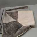 QDUIDU Modern Geometric Patchwork Indoor Runner Rug for Living Room, Beige 2'x 6' Large Rug Rockwood Collection Hardwood Floors Decor for Bedroom, Beige Throw Carpet for Office Entryway Dining Room