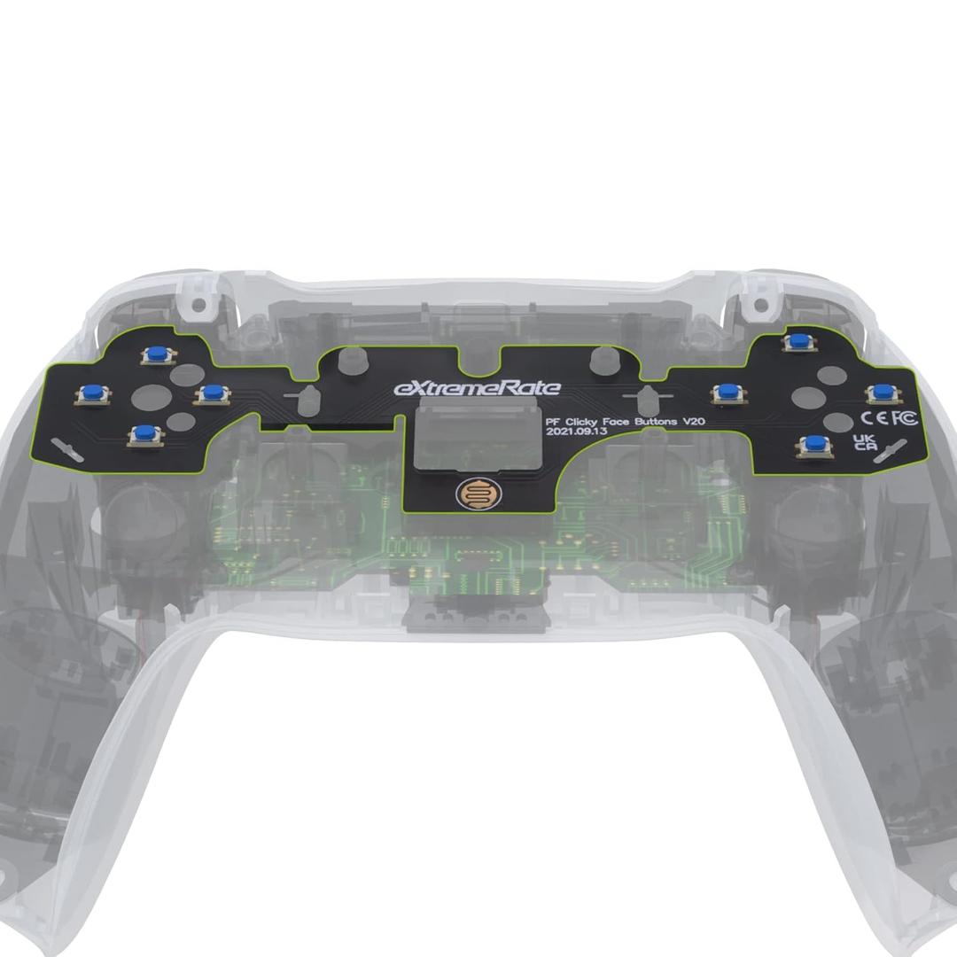 eXtremeRate Face Clicky Kit V2 for PS5 Controller BDM-010 & BDM-020, Custom Tactile Dpad Action Buttons for PS5 Controller, Mouse Click Kit for PS5 Controller BDM-010 BDM-020
