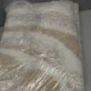 DEXI Bathroom Rug Mat 24x43, Soft and Absorbent Marble Bath Mat, Non Slip Machine Washable Bath Rugs for Shower Floor, Tub, Sink, Beige