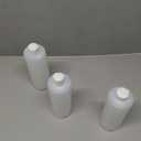 8oz Natural Color HDPE Squeeze Bottles with Disc Cap and Squirt Cap (3 Pack) (8oz)