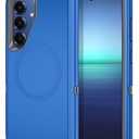 I-HONVA for Samsung Galaxy S25 Case,Galaxy S24 Case [Compatible with MagSafe] Shockproof 3-Layer Full Body Protection [Without Screen Protector] Rugged Heavy Duty Cover,Blue