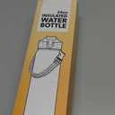 GOSWAG Insulated Sports Water Bottle, 24oz 2 Lids(with Straw/No Straw), Stainless Steel Water Bottles with Paracord Handle, Insulated Bottle with Double-Wall Vacuum Insulation (Green-Blue Ombr)