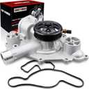 Engine Water Pump Automotive w/Gasket 5038668AD 5038668AC Compatible for Chrysler 300 Compatible for Dodge Challenger Charger Compatible for Jeep Grand Cherokee HEMI 5.7L 6.4L 2011-2017