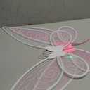 QUescu 2Pcs Fairy Wings for Adults,Butterfly Wings for Girls Women,Halloween Costume Sparkle Angel Wings Dress Up Party Favor (White+Pink)