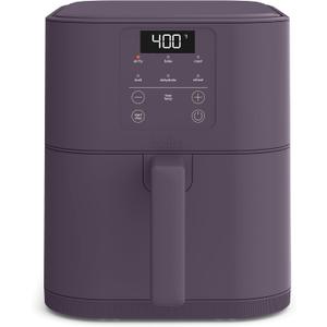 bella 6 Qt Slim Air Fryer, Fits-anywhere Kitchenware, EverGood Ceramic Nonstick Coating, Adjustable Temperature, 6 Preset Cooking Options, 60 Min Auto Shutoff w Audible Tone, 5lb Capacity, Plum