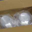 Qeirudu 12 oz Small Clear Plastic Bowls, 100 Pack Disposable Hard Plastic Party Serving Bowls for Salads, Ice Creams, Fruit, Desserts, Parfaits, Snacks