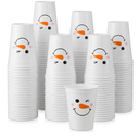 100 Sets Christmas Snowman Soup Kits for Classroom Coworker Exchange Gift 16 oz Plastic Christmas Snowman Marshmallow Cups with Soup Tags Clear Xmas Bag for Hot Cocoa Chocolate Winter