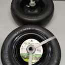 MARASTAR 00232-2PK Universal Fit Flat-Free 11x4.00-5 Tire and Wheel Assembly, Zero Turn Lawn Mower Replacement Tires, Smooth Tread, Adapter Kit included, 2 Pack