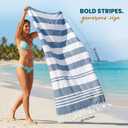 Utopia Towels - 4 Pack Turkish Beach Towel (40 x 72 Inches) - 100% Cotton Big Beach Towels Oversized - No Sand, Lightweight & Quick Dry - Prewashed for Soft Feel (Denim Blue)