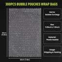 25Pcs Clear Bubble Out Bags, 8X12Inch Bubble Pouches Cushioning Packaging Bags for Moving and Storage, Shipping and Packing Supplies for Dishes Glasses Plates