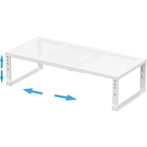 Expandable,Adjustable & Stackable Spice Rack, Cabinet Kitchen Countertop Shelf Organizer,Metal Pantry Storage Shelves - Space-Saving Storage Solution(1Pack/White/Large)