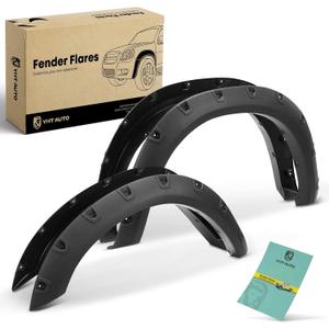 YHTAUTO Pocket Bolt-Riveted Style Fender Flares w/Hardware, Textured Black