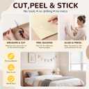 23.6 x 78.7 Inch Wall Padding for Kids, White, Beige, 2 Roll