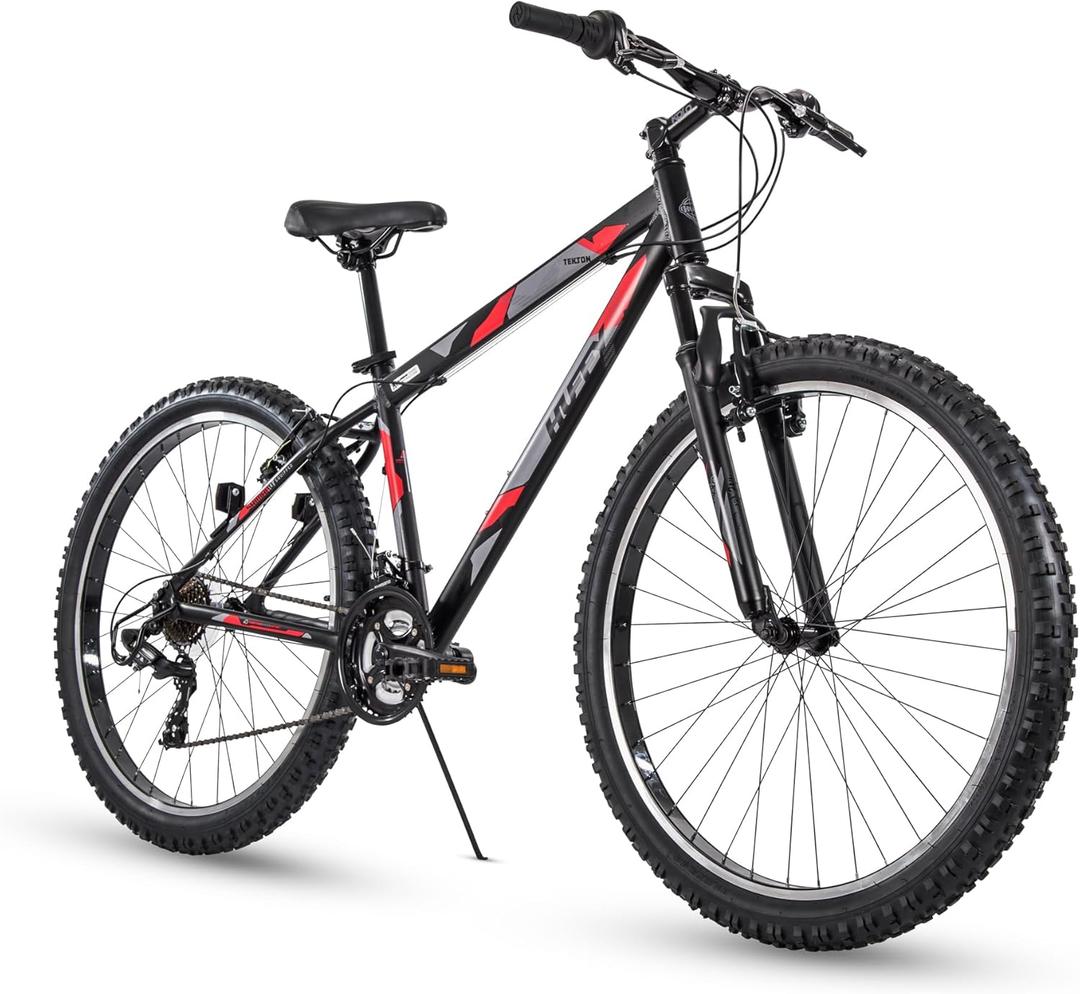 Huffy Mountain Bikes for Men, 26/27.5 Inch Sizes, Multiple Speeds, Suspension Available, Fat Tire Option, Sleek Graphics, Disc Brakes Available, Adjustable Comfort Saddle, Durable, Multiple Colors (Matte Black)
