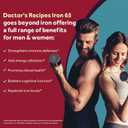 Doctor's Recipes Iron Supplement 65 mg with Vitamin C - Maximized Absorption & Stomach Friendly Iron Pills for Red Blood Cells Formation, Heart, Brain & Immunity Health - Vegan Non-GMO 60 Iron Tablets, Best By 06/30/27