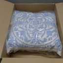 Laura Ashley Home - Throw Pillow with Envelope Closure, Elegant Home Decor for Bed or Sofa (Mila Blue, 18" x 18")