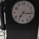 Vintage Antique Wall Clock with Hidden Storage, Retro Style Black Telephone Clock