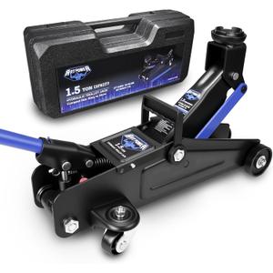 Low Profile Floor Jack 1.5 Ton (3000 lbs), Heavy Duty Hydraulic Car Jack with Storage Case, Single Piston Quick Lift Pump, 135-305mm (5.3"-12") Lifting Range1.5T with case