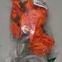 N&T NIETING Artificial Fall Flowers Fake Flowers Orange Roses Perfect for DIY Wedding Bridal Bouquets Centerpieces Bridal Shower Party Home Flower Arrangement Thanksgiving Decorations, 25Pcs