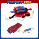 3 Sets Spider Web Shooters Classroom Prizes for Kids Wrist Launcher Toys with Hero Gloves Auto Resetting Boards Spider Cape and Mask Cosplay Costume for Kids Birthday Party