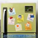 6pcs Cute 3D Resin Fridge Magnets - Creative Natural Food Shaped Magnets for Home Decor, Refrigerator, Magnetic Whiteboard or Blackboard