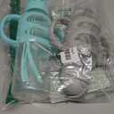 Dr. Brown's Milestones Narrow Sippy Straw Bottle, Spill-Proof with 100% Silicone Handles and Weighted Straw, 8 oz/250 mL, Gray/Green, 6m+