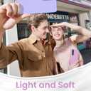 for Samsung Galaxy S25 Edge Case with Glass Screen Protector, Slim Soft Liquid Silicone + Hard PC Shockproof Protective Cover [Anti-Scratch Microfiber Lining] for Galaxy S25 Edge,Light Purple