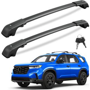 KINGGERI 300lbs Lockable Roof Rack Cross Bars Compatible with Honda Pilot 2023-2026 Sport TrailSport Touring Elite with Raised Rails, Aluminum Crossbars Rooftop Racks Carrier