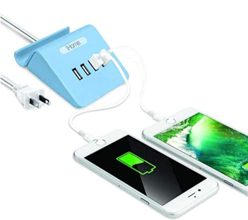 iHome Universal 4 Port USB Charger + Stand NIB Rapid Charge Black