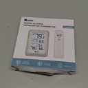 Indoor Outdoor Thermometer Hygrometer Wireless Weather Station, Temperature Humidity Monitor Battery Powered Inside Outside Thermometers with 330ft Range Remote Sensor and Backlight Display (White+ Grey)