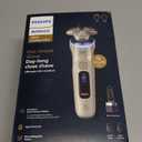 Philips Norelco Shaver i9000 Prestige Ultra, Wet & Dry Electric Shaver, White Gold, SenseIQ Pro Technology, Triple Lift & Cut System, 360 Rotating NanoTech Precision Blades, Beard Styler, XP9403/88 (i9000 Prestige + Charge Stand, QCP & Trimmers, Black)