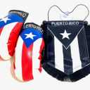 Black Puerto Rico Boxing Glove Rican flags Boricua Decoration decor accessories PR flag