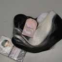 Long Wavy Black White Wigs for Women 26 Inch Middle Part Curly Wavy Wig Natural Looking Synthetic Heat Resistant Fiber Wig for Daily Party Use