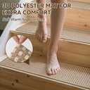 4PC Stair Treads Non-Slip Washable Peel and Stick Stair Treads for Wooden Steps Indoor Reusable Stair Carpet Treads Adhesive Stair-Runner Rugs for Kids and Dogs Elder8"x30" Brown