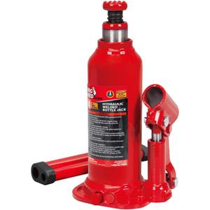 BIG RED T90403B Torin Hydraulic Welded Bottle Jack, 4 Ton (8,000 lb) Capacity, Red