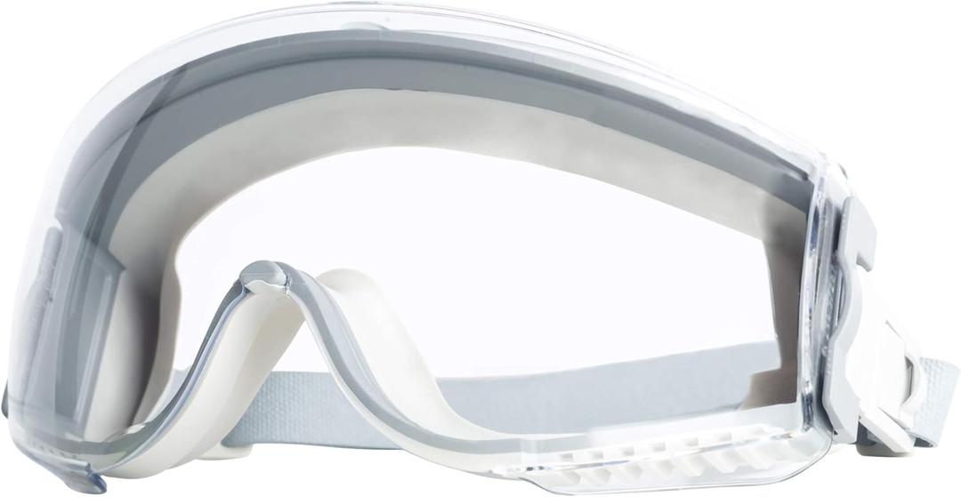 Honeywell Uvex Stealth Safety Goggles with Clear HydroShield Anti-Fog Lens, Grey Body & Neoprene Headband (S3960HS)