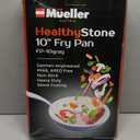 Mueller 10-Inch Fry Pan, Heavy Duty Non-Stick German Stone Coating Cookware, Aluminum Body, Even Heat Distribution, No PFOA or APEO, EverCool Stainless Steel Handle, Grey