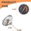 2 Pieces 3-inch Smoker Temperature Gauge for Char-Broil Oklahoma Joes 3695528R06 and Most 13/16-inch Opening Smoker Grills, BBQ Thermometer Gauge Replacement Parts