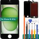 for iPhone SE 2016 Screen Replacement for iPhone 5S LCD Digitizer Repair Kits for iPhone SE (2016) Touch Screen Display Assembly Replacement Black A1723 A1724 A1453 A1457 A1518 A1528 A1530 A1533