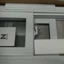 NOOTA Basement Window 32" x 16" Double Tempered Glass, Removable Flange, Vinyl Sliding WindowWhite