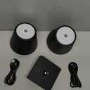 KDG 2 Pack Cordless Table Lamp, Portable LED Desk Lamps, 5000mAh Battery Operated, 3 Color Stepless Dimming Up, for Restaurant, Bedroom, Outdoor Camping, Coffee Shop, Night Light, Rechargeable (Black)