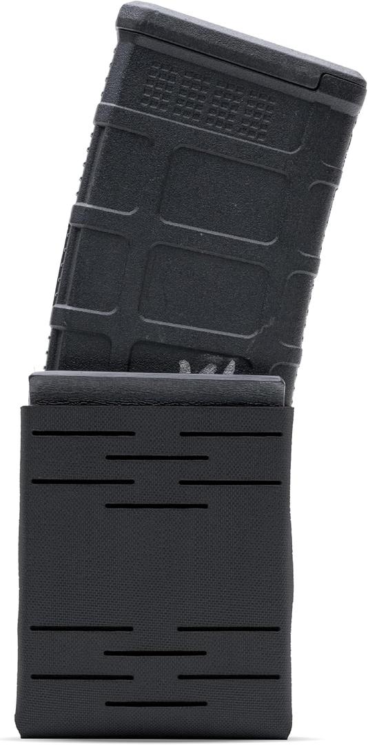 Tacticon Pistol Rifle Mag Pouch | Combat Veteran Owned Company | Belt Clip & Molle Clip Attachments | Universal Magazine Carrier for Ammo | Fits Most Sporting & Hunting Rifle Magazines