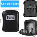 TTRWIN Key Lock Box, Resettable 4 Digit Combination Spare Key Safe LockBox, Waterproof Key Storage Security Lock Box Hide 5 Keys, Wall Mounted Lock Box for Outside, Home, Office, Garage, Black, 2 Pack