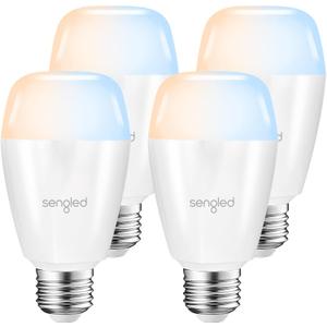 Sengled Zigbee Smart Bulbs, Tunable White 2700K~6500K, Hub Required, Dimmable via Wall Switch, Works with SmartThings and Echo Plus with Built-in Hub, Daylight A19 E26, Voice & APP Control, 4 Pack