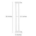 BABELIO Metal Baby Gate Extender, 5.5inch (14cm) White Baby Gates Extension Extra Wide Accessories for Stairs & Doorways, NO Need Tools NO Drilling,30" Tall