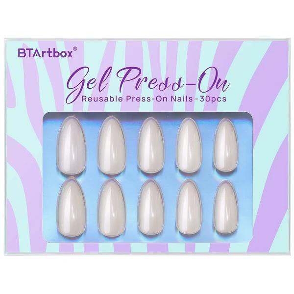 White Press on Nails | Imperial White Soft Gel X Nail Kit | Press on Nails Short 30pcs, Reusable False Nails Perfect for Your Spring Nails collection