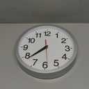 Rohioue Wall Clock Modern 10 Inch Battery Operated Silent Non Ticking Analog Clock Decorative for Bedroom Kitchen Bathroom Office Home Living Room (Silver)