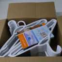 Neatfreak Slim Non Slip Hangers - Space Saving Hangers for Clothes with Lingerie Hooks and Pants Accessories Bar - Patented W Frame White Plastic (40)